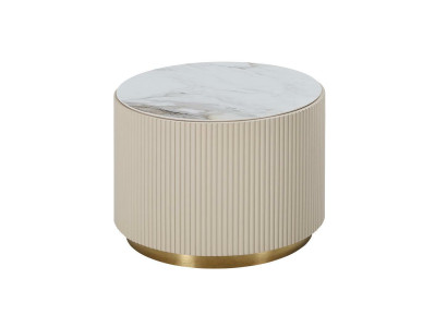 Luxury Round Table Wood Modern Design Beige Luxury Furniture Living room Round Table new